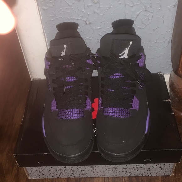 Jordan Black and Purple Athletic Shoes - Picture 1 of 1